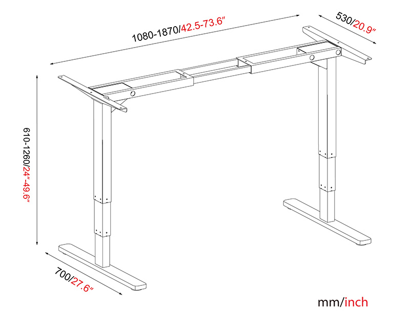 HED102D-1 Standing Desks-Electrical Standing Desk